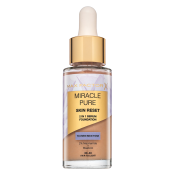 Max Factor Miracle Pure Skin Reset 2in1 Serum Foundation 30-40 Fair To Light