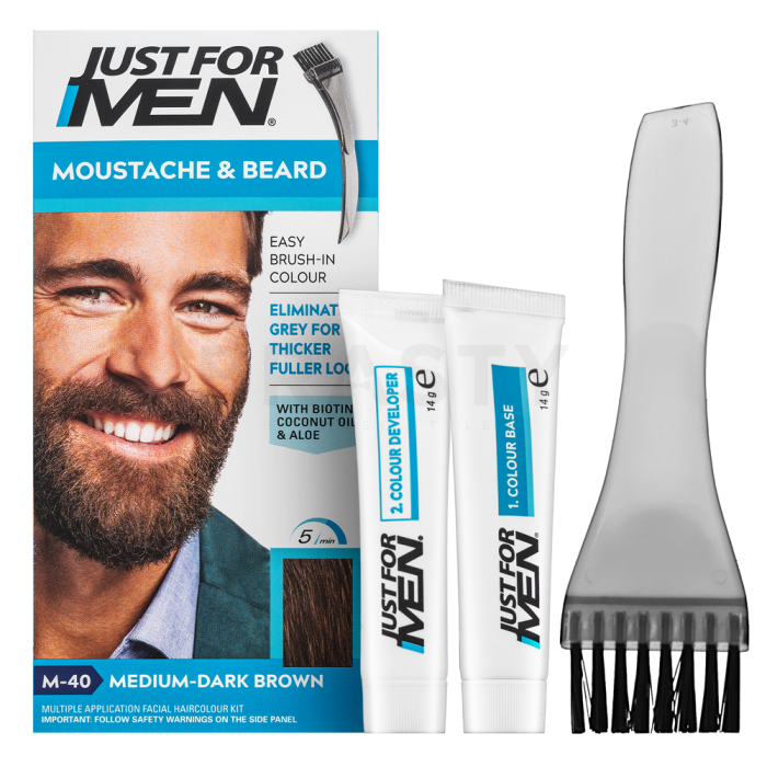 Just For Men Moustache & Beard Color M40 Medium-Dark Brown