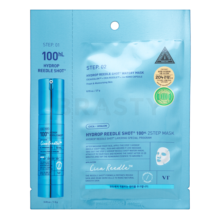 VT Cosmetics Hydrop Reedle Shot 100ʰˡ 2 Step Mask 38 g